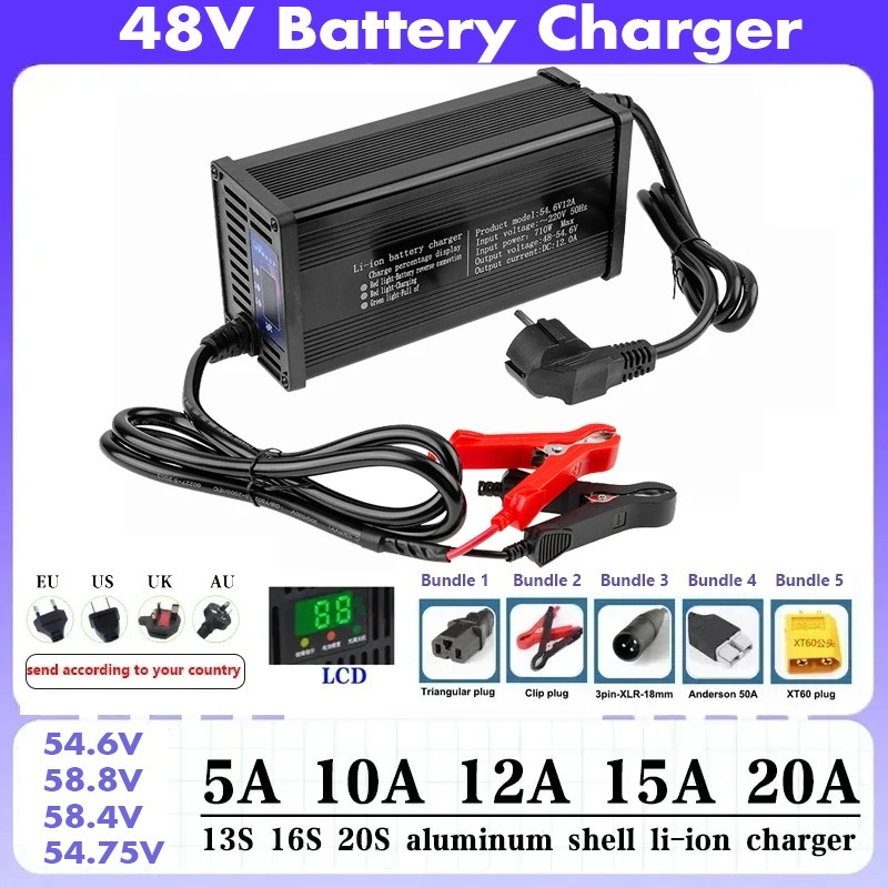 84V 20A Smart Charger - Cargador de batería de litio para