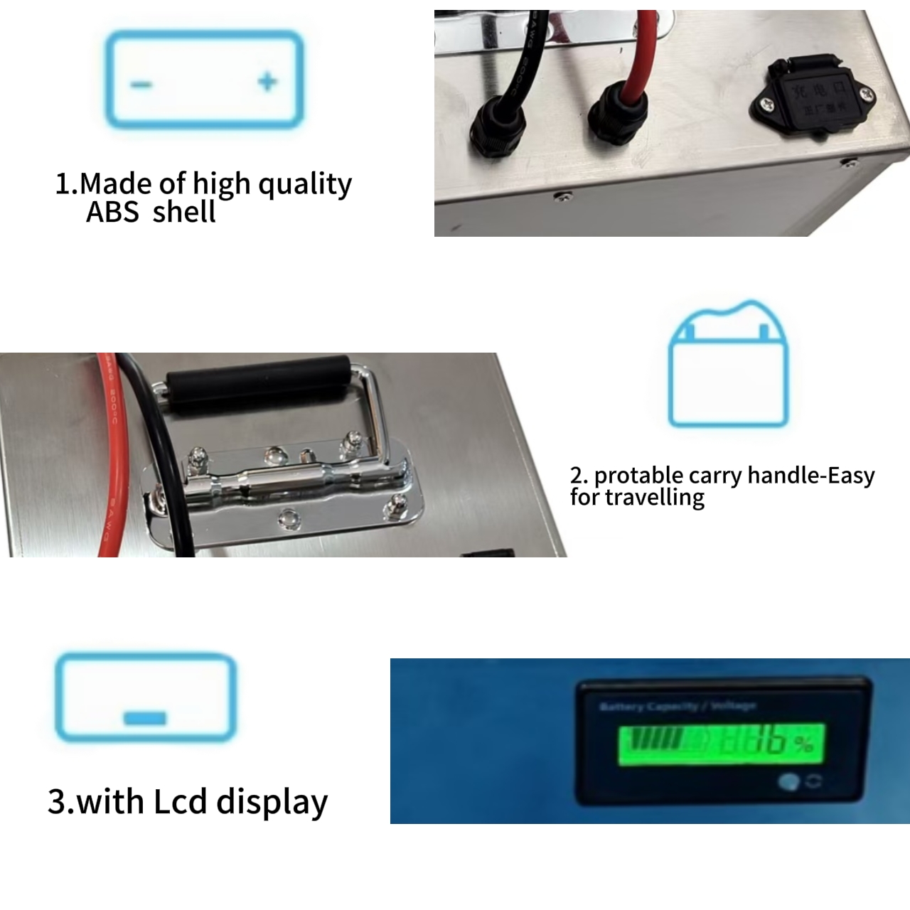 Paquete de batería recargable  - 72V 40Ah Lifepo4 Battery Pack reseña y precio