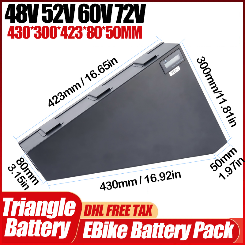 Batería triangular para bicicl - 72V 50Ah 21700 Lithium Battery reseña y precio