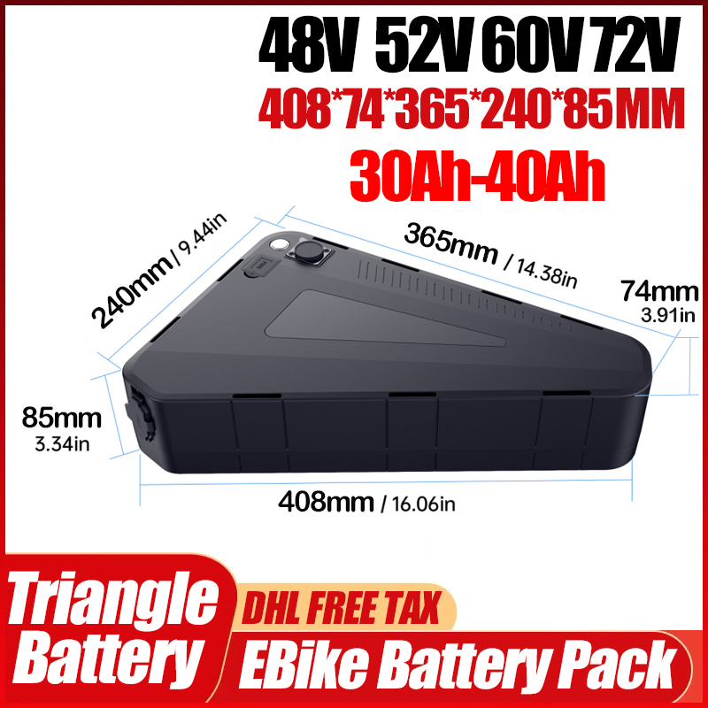 Batería triangular para bicicl - 72V 50Ah 21700 Lithium Battery reseña y precio