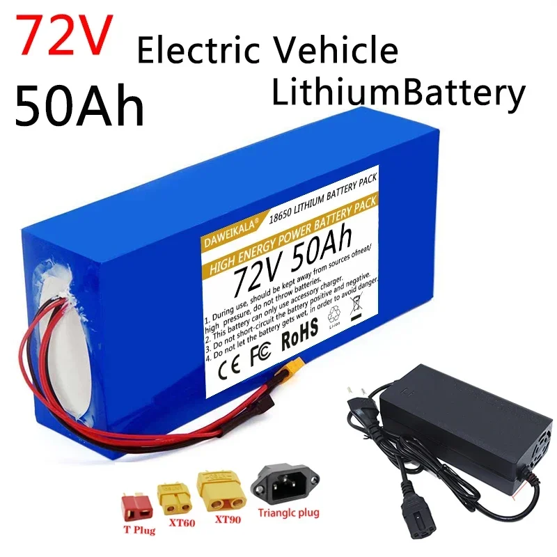 Paquete de baterías de 72V 186 - 60V 50Ah Electric Scooter Battery reseña y precio