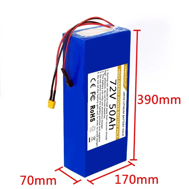 Paquete de baterías de 72V 186 - 60V 50Ah Electric Scooter Battery reseña y precio