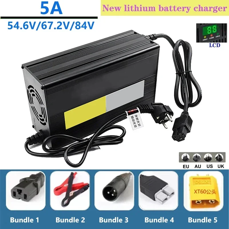 Cargador de batería de litio 5 - 84V 20A Smart Charger reseña y precio